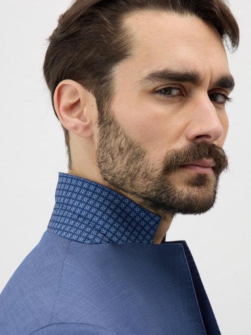Costume 2 pièces Regular en laine bleu chambray - Father & Sons   - 3 