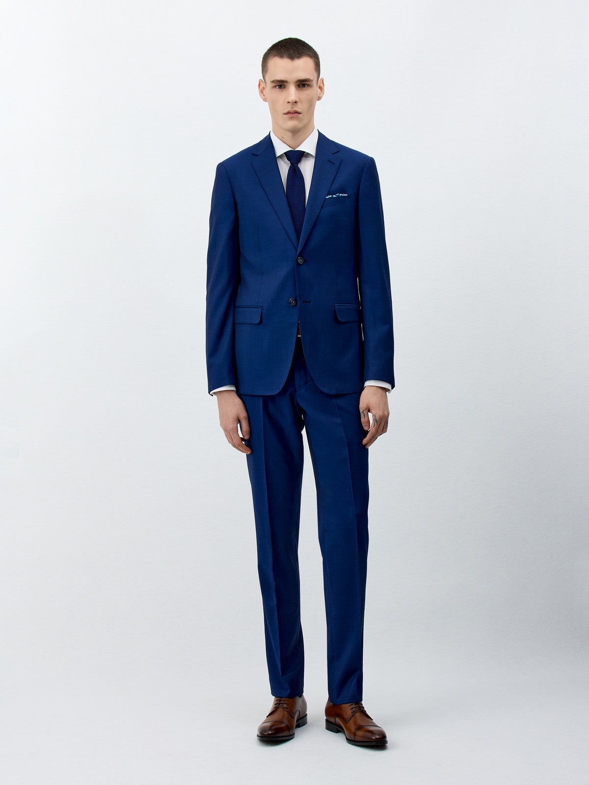 Costume 2 pièces Slim en laine bleu cobalt Father & Sons Costume 2 pièces Slim en laine bleu cobalt Father & Sons