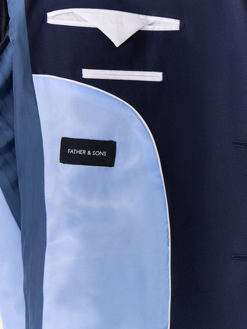 Costume 2 pièces regular en laine bleu marine - Father & Sons   - 7 