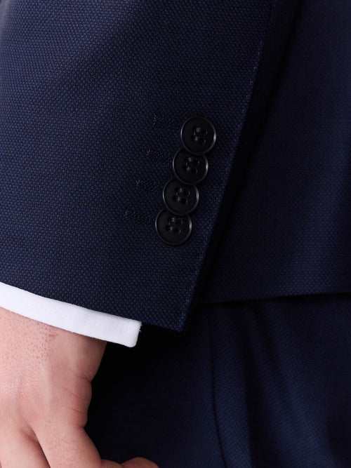 Costume 2 pièces regular en laine bleu marine - Father & Sons   - 6 