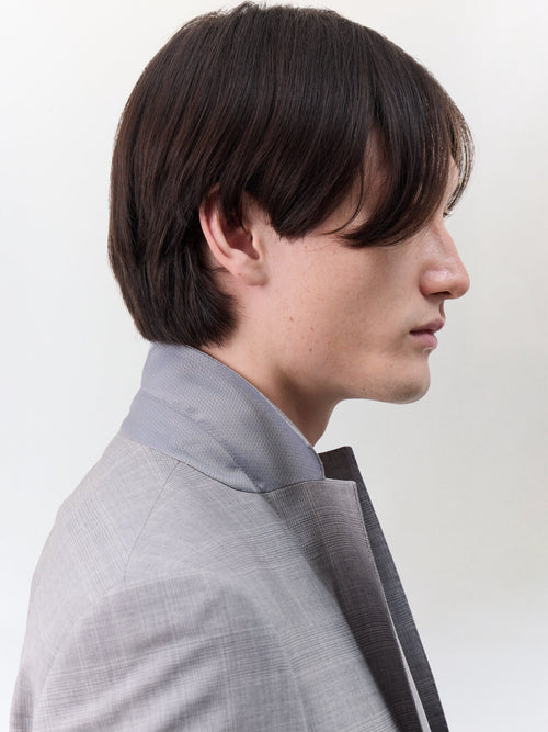 Costume 2 pièces slim en laine grise Prince de Galles - Father & Sons   - 3 