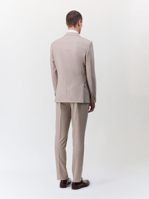 Costume 2 pièces slim en laine beige - 2 - Father & Sons   - 15 