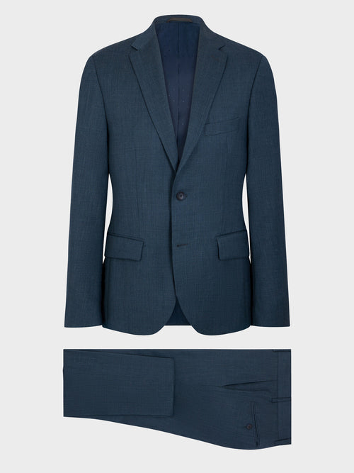 Costume 2 pièces regular en laine bleue - Father & Sons   - 8 