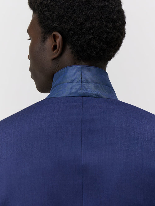 Costume 2 pièces slim en laine bleu cobalt - Father & Sons   - 4 