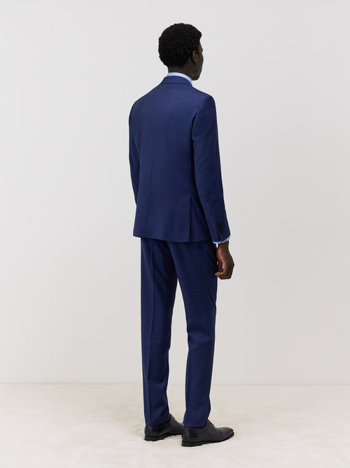 Costume 2 pièces slim en laine bleu cobalt - 2 - Father & Sons   - 15 