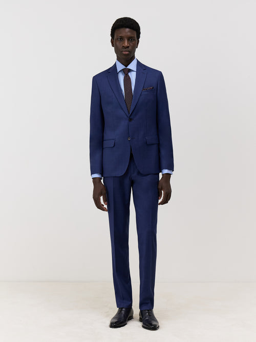 Costume 2 pièces slim en laine bleu cobalt - 1 - Father & Sons   - 15 