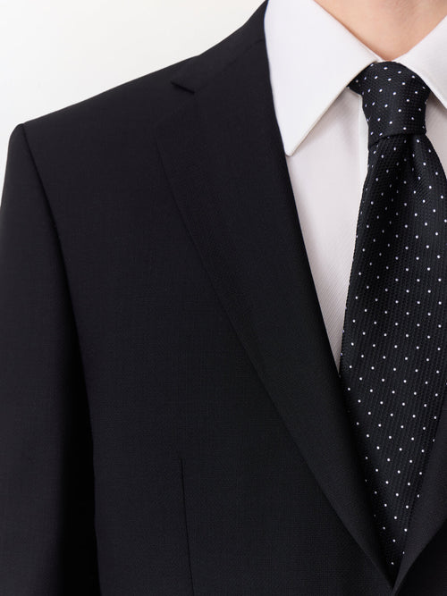 Costume 2 pièces slim en laine noire - Father & Sons   - 5 