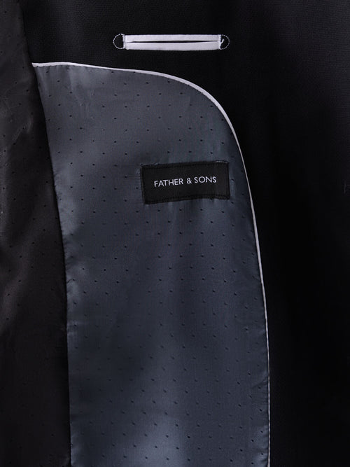 Costume 2 pièces slim en laine noire - Father & Sons   - 7 