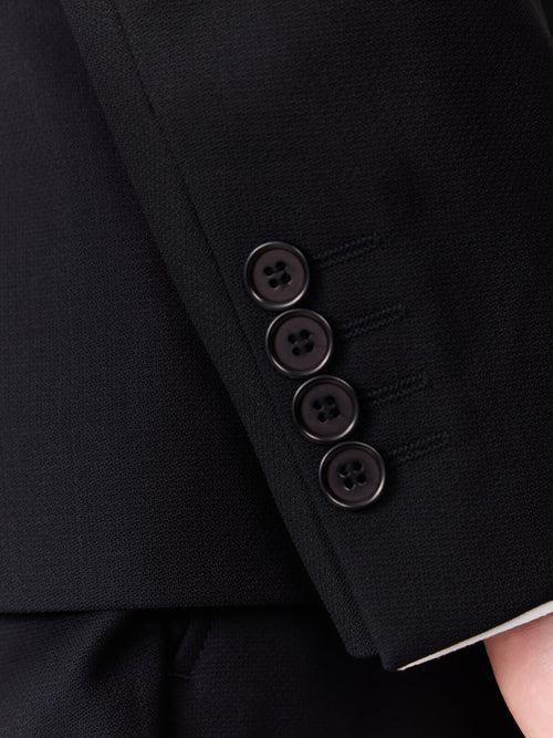 Costume 2 pièces slim en laine noire - Father & Sons   - 6 