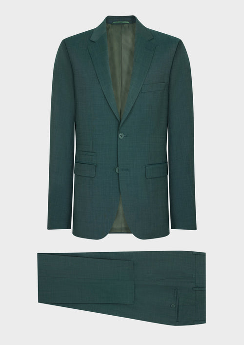 Costume 2 pièces Slim en laine unie bleu prusse - 1 - Father & Sons   - 15 