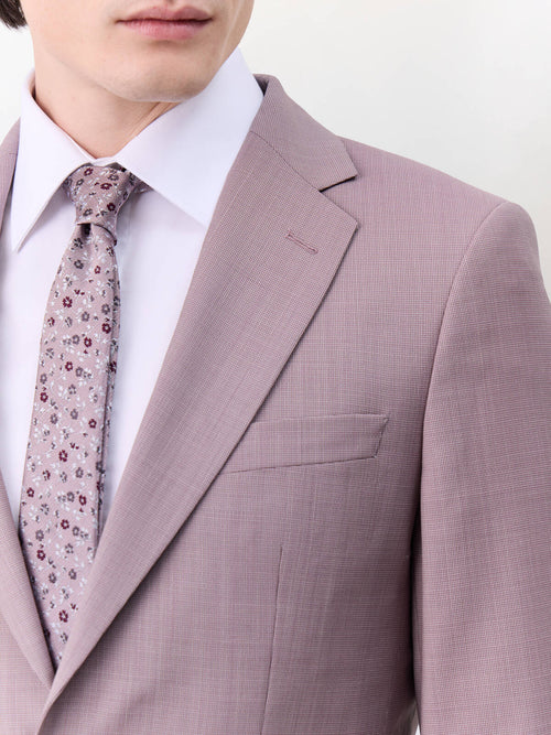 Costume 2 pièces slim en laine violette - Father & Sons   - 3 
