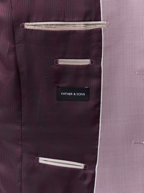 Costume 2 pièces slim en laine violette - Father & Sons   - 5 