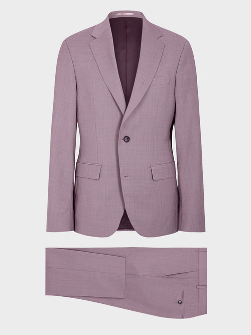 Costume 2 pièces slim en laine violette - Father & Sons   - 7 