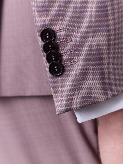 Costume 2 pièces slim en laine violette - Father & Sons   - 6 