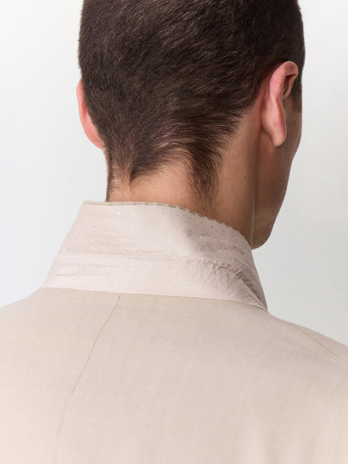 Costume 2 pièces slim en laine beige - Father & Sons   - 4 