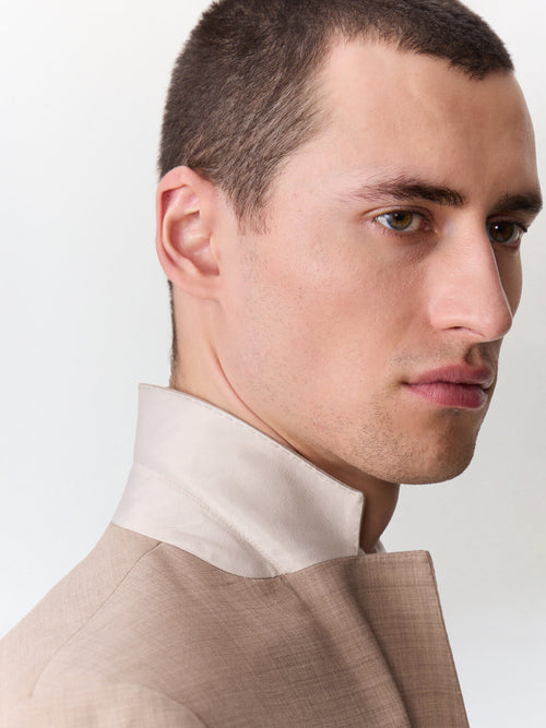 Costume 2 pièces regular en laine beige - Father & Sons   - 4 