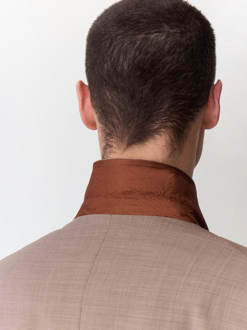 Costume 2 pièces slim en laine beige foncé - Father & Sons   - 4 