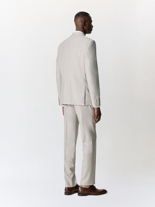 Costume 2 pièces slim en laine greige - 2 - Father & Sons   - 8 