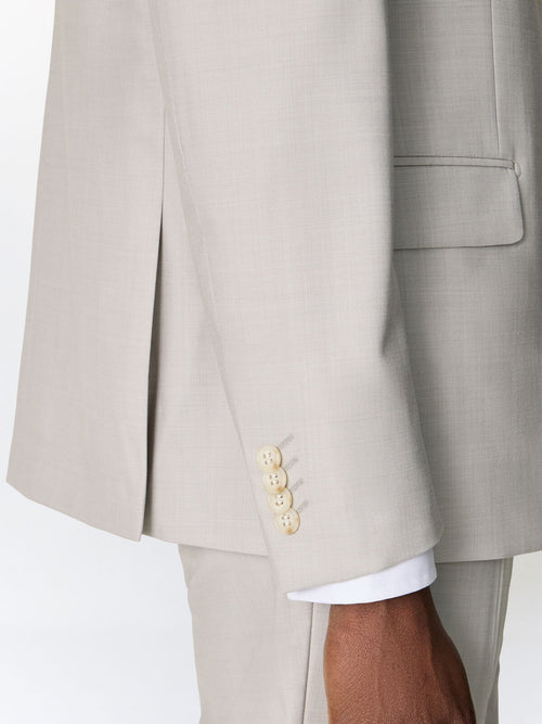 Costume 2 pièces slim en laine greige - Father & Sons   - 5 