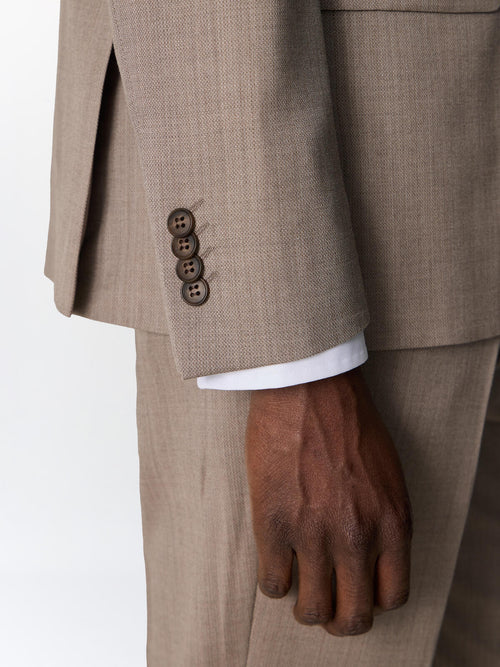 Costume 2 pièces slim en laine marron - Father & Sons   - 5 