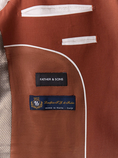 Costume 2 pièces slim en laine terracotta - Father & Sons   - 6 