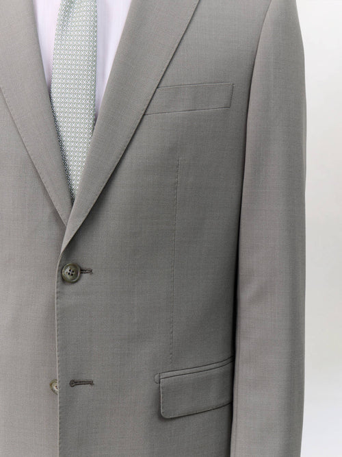 Costume 2 pièces slim en laine mélangée vert d'eau - Father & Sons   - 5 