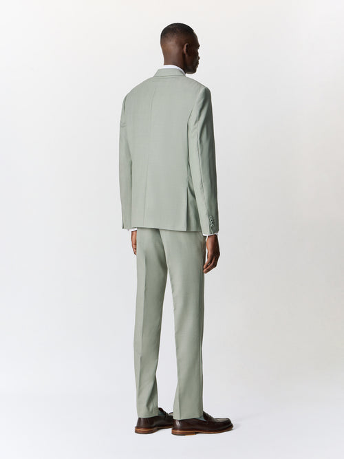 Costume 2 pièces slim en laine vert d'eau - 2 - Father & Sons   - 5 