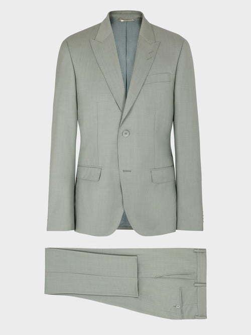 Costume 2 pièces slim en laine vert d'eau - 1 - Father & Sons   - 1 