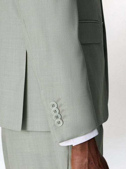 Costume 2 pièces slim en laine vert d'eau - Father & Sons   - 6 