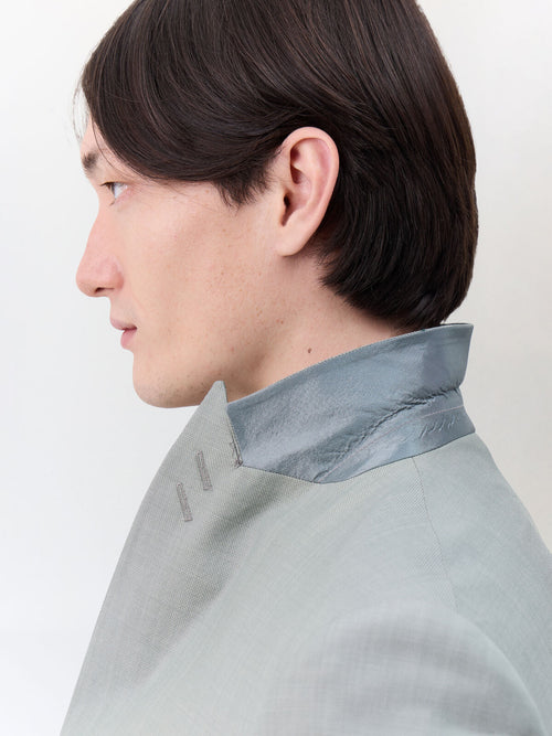 Costume 2 pièces slim en laine vert d'eau - Father & Sons   - 3 