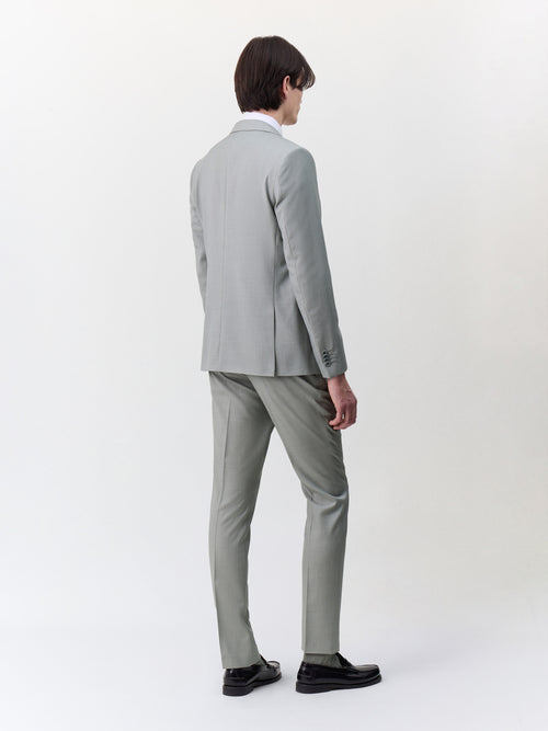 Costume 2 pièces slim en laine vert d'eau - 2 - Father & Sons   - 19 