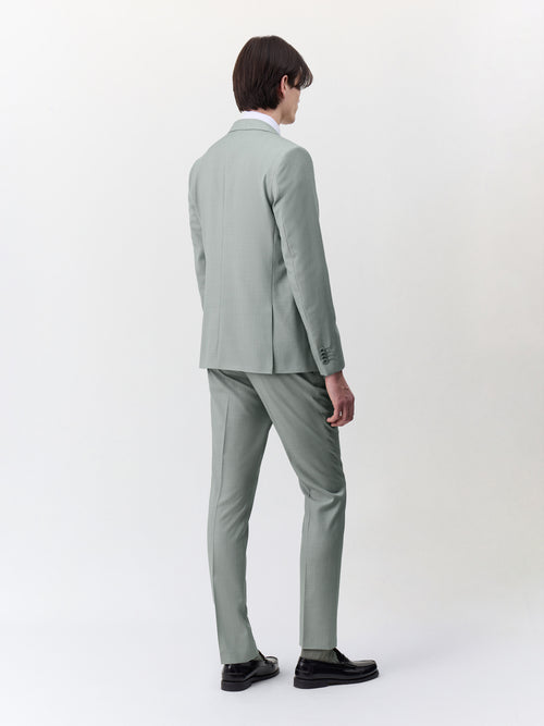 Costume 2 pièces slim en laine vert d'eau - 2 - Father & Sons   - 1 