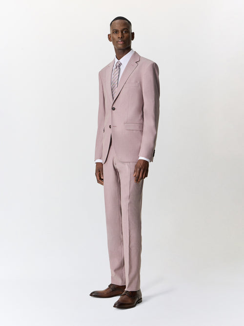 Costume 2 pièces slim en laine stretch violette - 1 - Father & Sons   - 7 