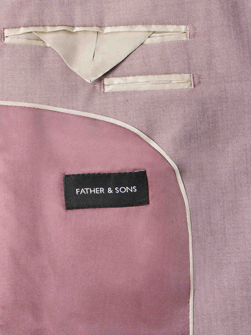 Costume 2 pièces slim en laine stretch violette - Father & Sons   - 7 