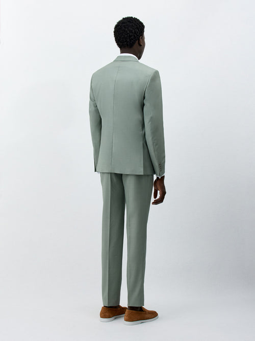 Costume 2 pièces Slim en laine vert d'eau - Father & Sons   - 2 