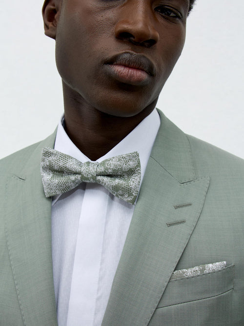 Costume 2 pièces Slim en laine vert d'eau - Father & Sons   - 4 