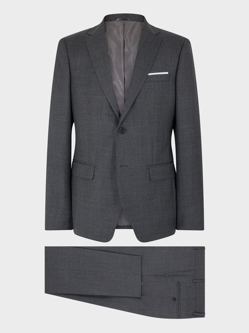 Costume 2 pièces regular en laine Vitale Barberis Canonico grise Prince de Galles - 1 - Father & Sons   - 7 