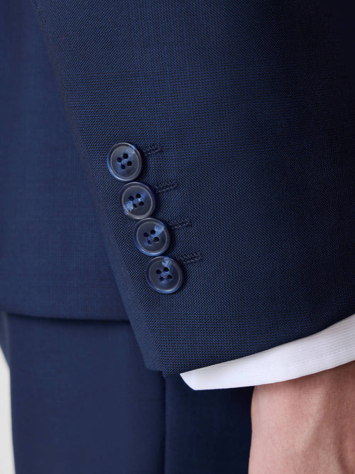 Costume 2 pièces regular en laine Vitale Barberis Canonico bleu marine Prince de Galles - Father & Sons   - 5 