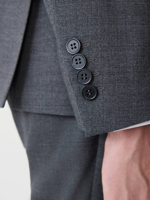Costume 2 pièces regular en laine Vitale Barberis Canonico grise - Father & Sons   - 4 