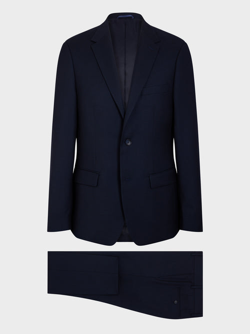 Costume 2 pièces slim en laine bleu marine - 1 - Father & Sons   - 4 