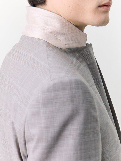 Costume 2 pièces slim en laine beige Prince de Galles - Father & Sons   - 4 