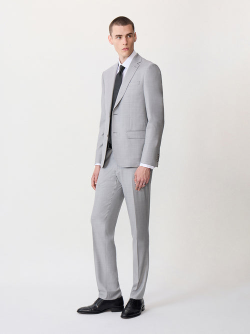 Costume 2 pièces slim en laine grise - 1 - Father & Sons   - 14 