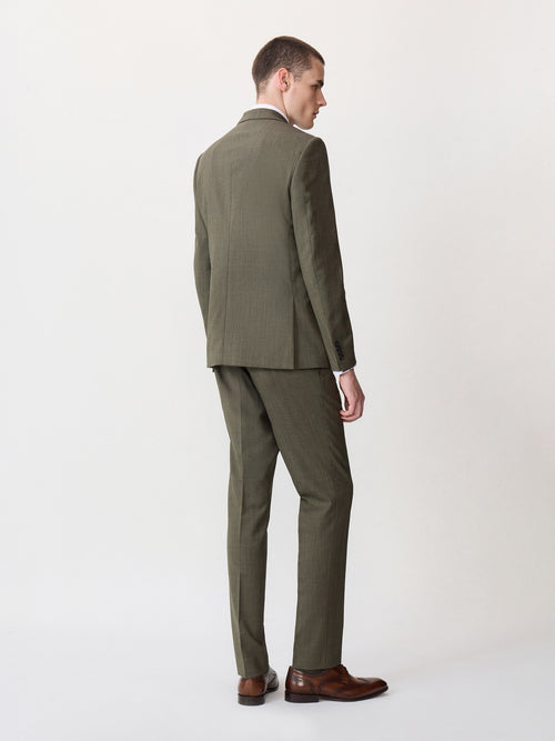Costume 2 pièces slim en laine kaki - 2 - Father & Sons   - 19 