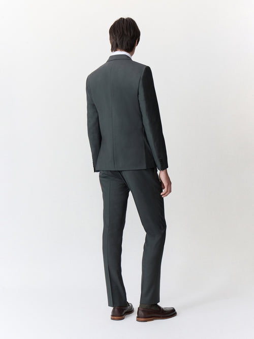 Costume 2 pièces slim en laine kaki - 2 - Father & Sons   - 13 