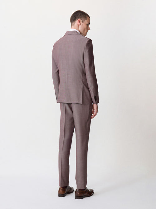 Costume 2 pièces slim en laine violette - 2 - Father & Sons   - 12 