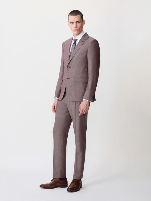 Costume 2 pièces slim en laine violette - 1 - Father & Sons   - 12 