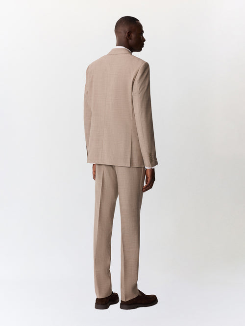 Costume 2 pièces slim en laine beige - 2 - Father & Sons   - 5 