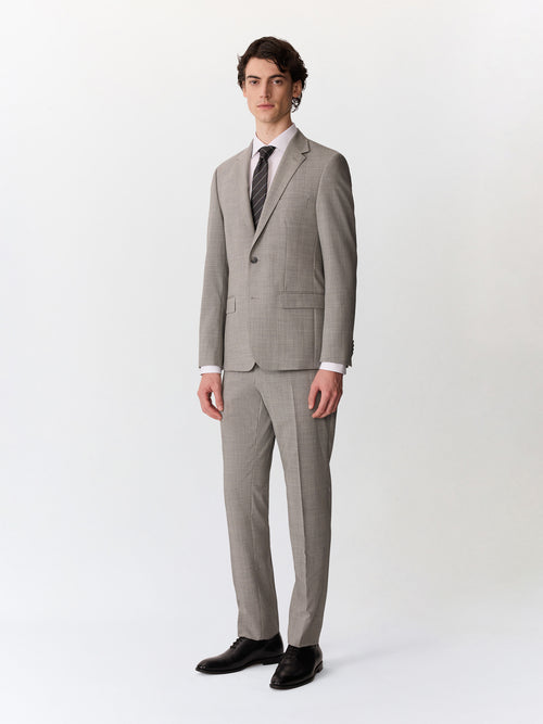 Costume 2 pièces slim en laine grise - Father & Sons   - 6 