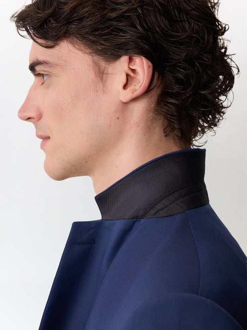 Costume 2 pièces slim en laine bleu indigo - Father & Sons   - 4 