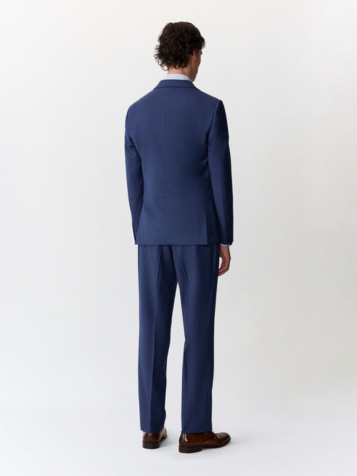 Costume 2 pièces slim en laine bleu indigo - Father & Sons   - 2 